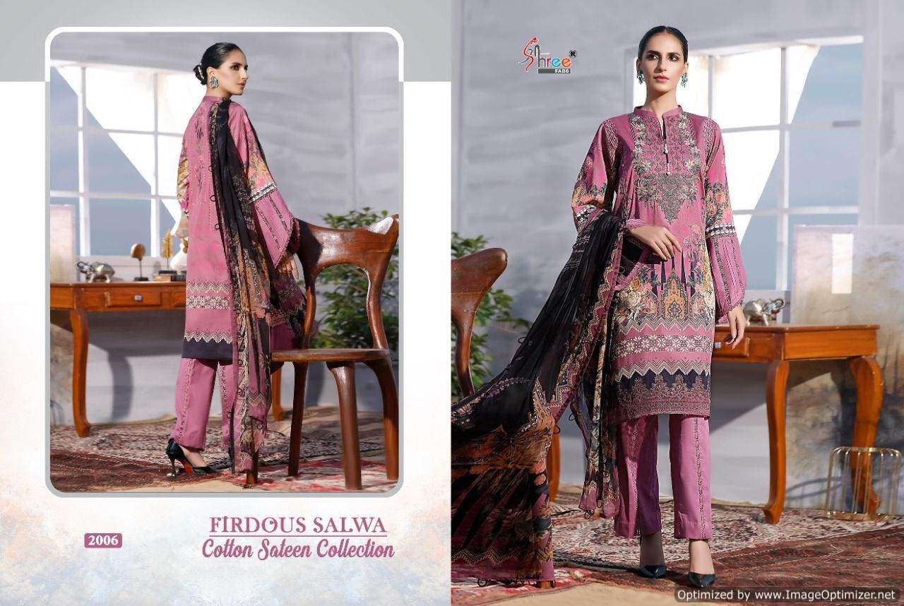 SHREE FABS PRESENTS FIRDOUS SALWA COTTON PRINT EMBROIDERY WHOLESALE PAKISTANI SUITS